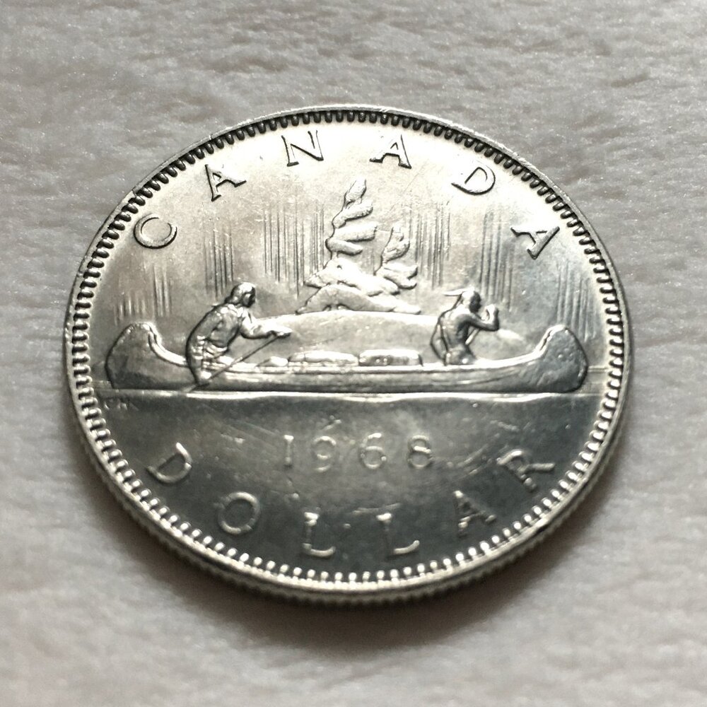 1968 Canada Voyageur Nickel Dollar - First Year Nickel Issue - RCM $1 Coin